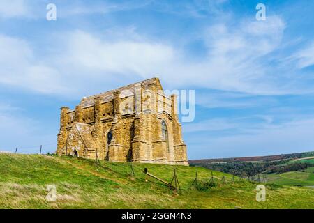 St Catherine's Chapel, a small chapel on a hill above Abbotsbury village in Dorset, south-west England, dedicated to Saint Catherine of Alexandria Stock Photo