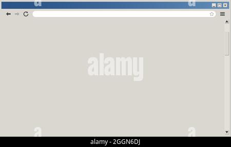 A browser window with a search bar. Retro style user interface ...