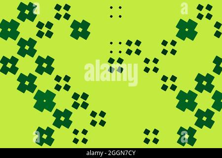 Background with abstract geometric shapes. Design with square shapes. Green colors Stock Vector