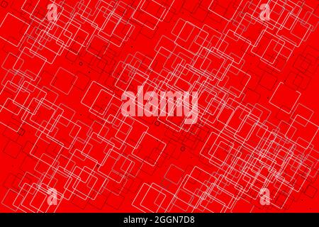Texture with square shapes. Red abstract background. Creative illustration for wallpaper Stock Vector