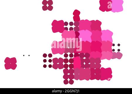 Pink geometric elements on white background. Illustration with web design. Stock Vector