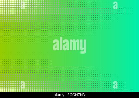 Green background. Halftone style pattern. Abstract design. Decorative textured illustration Stock Vector