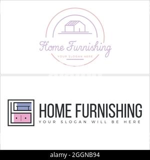 Home furnishing business retail logo design Stock Vector