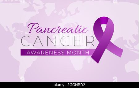 World pancreatic cancer awareness month banner design in white ...