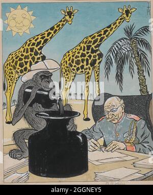 The colonies cannot flourish under the German government, because the ink dries up too quickly in the tropics. Museum: PRIVATE COLLECTION. Author: THOMAS THEODOR HEINE. Stock Photo