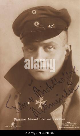 Portrait of Manfred von Richthofen (1892-1918). Museum: PRIVATE COLLECTION. Author: Berlin Photo studio C. J. Dühren. Stock Photo