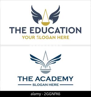Education coaching academy logo design Stock Vector