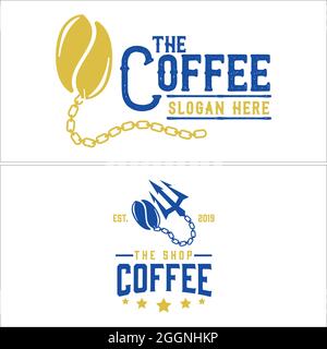 Coffee shop logo design  Stock Vector