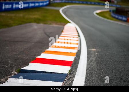 Zandoort, Netherlands. 2nd Sep 2021. illustration track, kerb, vibreur, during the Formula 1 Heineken Dutch Grand Prix 2021, 13th round of the 2021 FIA Formula One World Championship from September 3 to 5, 2021 on the Circuit Zandvoort, in Zandvoort, Netherlands - Photo Antonin Vincent / DPPI Credit: DPPI Media/Alamy Live News Stock Photo