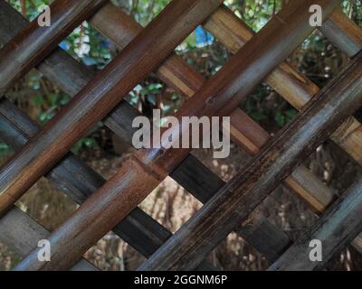 traditional bamboo wall woven from Indonesia, Southeast Asia Stock Photo
