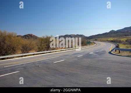 N7 Kamieskroon the tiny town in the Kamiesberg, Northern Cape Stock Photo