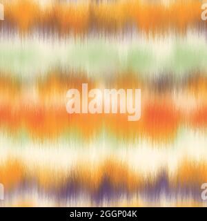 Seamless vector tie dye multicolor bleeding stripe pattern for surface print Stock Vector