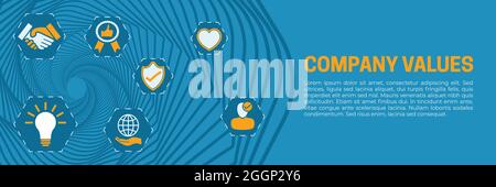 Company Values Abstract Modern Banner Background Vector Stock Vector
