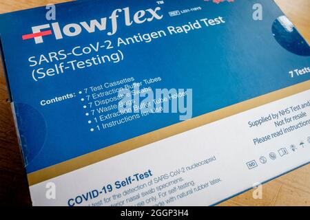 Floflex Covid-19 Lateral Flow Self-Test. Stock Photo