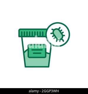 Fecal analysis color line icon. Medical and scientific concept ...