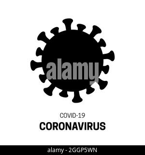 Stop Coronavirus Isolated Covid-19 Icon with Corona Virus on White Background Stock Vector