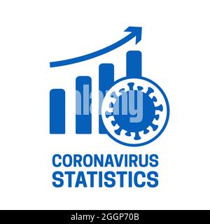 Coronavirus Rise Statistics Icon Isolated Vector Stock Vector