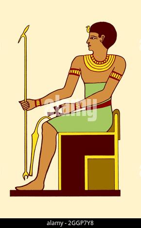 Imhotep (circa 2650-2600 BC) was an Egyptian polymath who served under the Third Dynasty king Djoser as chancellor to the pharaoh and high priest of the sun god Ra at Heliopolis. Stock Photo