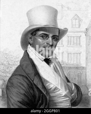 William 'Billy' Costin (circa1780-1842) was a free Black activist and scholar who successfully challenged slave codes in the Circuit Court of the District of Columbia in the 1820s. Stock Photo