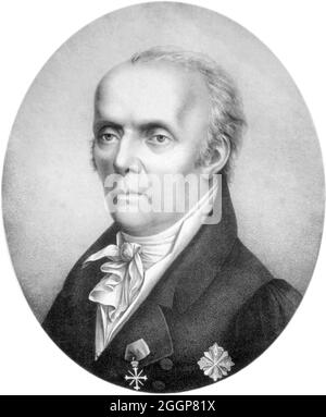 Johann Peter Frank (1745-1821) was a German physician and hygienist. Stock Photo