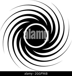 Black hole spiral shape vortex portal icon black color vector illustration flat style simple image Stock Vector
