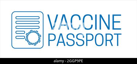 Covid Vaccine Passport Outline Icon Isolated Stock Vector