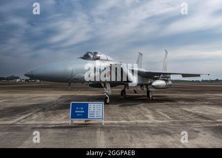 F-15 on the ground, but only for the moment Stock Photo