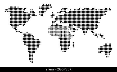 Dotted World Map Vector Illustration Design with Circles Stock Vector