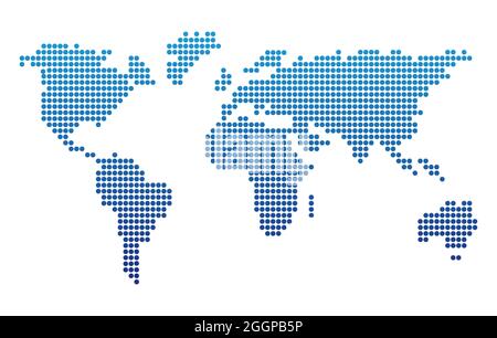 Dotted World Map Vector Illustration Design Stock Vector