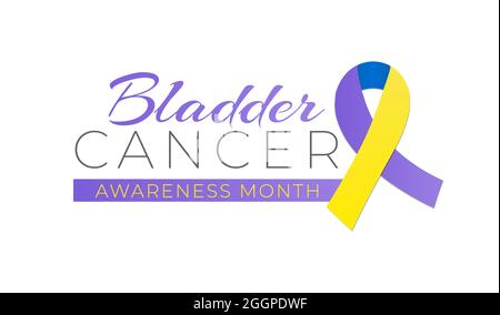 Bladder Cancer Awareness Month Isolated Logo Icon Sign Stock Vector