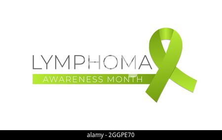 Lymphoma Cancer Awareness Month Isolated Logo Icon Sign Stock Vector