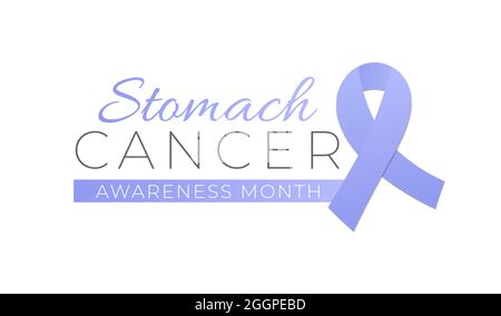 Stomach Cancer Awareness Month Isolated Logo Icon Sign Stock Vector
