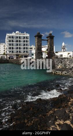 view of the port from the castle, Arrecife, Lanzarote, Canary islands Stock Photo