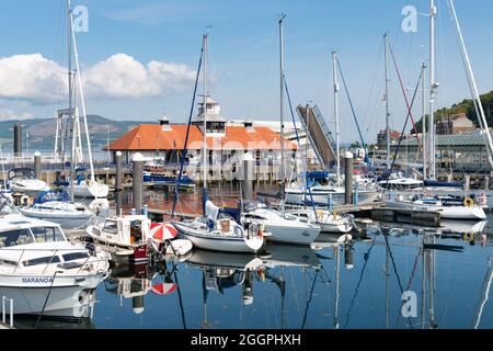 Rothesay harbour and marina, Rothesay, Isle of Bute, Argyll and Bute, Scotland, UK Stock Photo