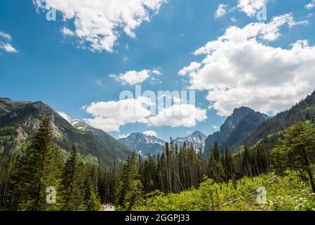 a hike up Morskie Oko Stock Photo