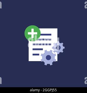 add new project icon, vector Stock Vector