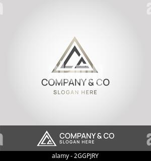 CC Triangle Logo Template Stock Vector