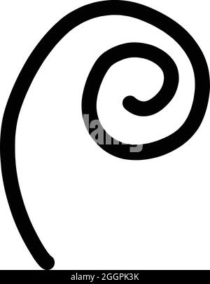 Spiral line icon outline hand drawn vector. Swirl whirlpool Stock Vector