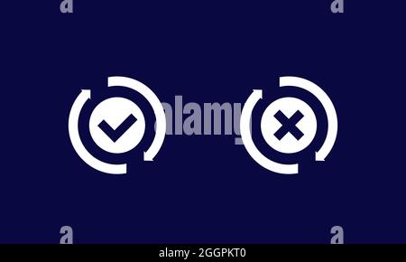 exchange, convertation completed or failed icon Stock Vector