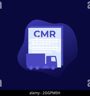 CMR transport document icon, vector Stock Vector