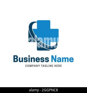 Medical Logo Design with Cross Stock Vector