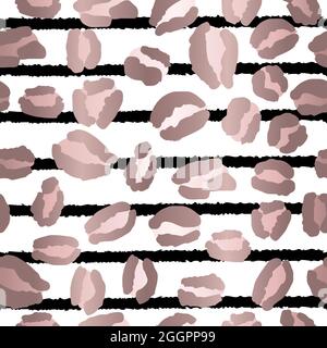 Leopard Print Repeat Pattern Design Stock Vector
