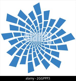 Rectangle shaped rotated in fibonacci pattern Stock Vector