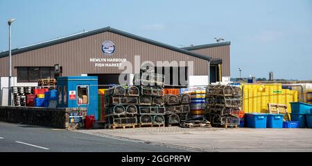 Newlyn, Cornwall, England, UK. 2021. Newlyn Harbour fish market the largest fishing port in England, UK. Stock Photo