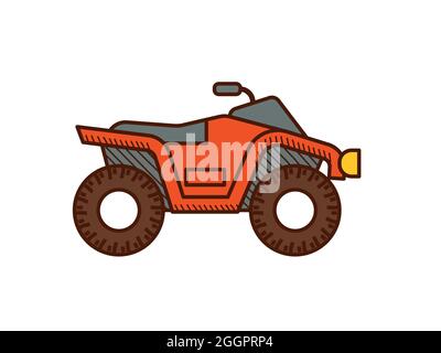 Desert quad bike icon. Cartoon of desert quad bike vector icon for web  design isolated on white background Stock Vector Image & Art - Alamy