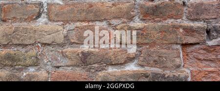 Old red brick wall background Stock Photo