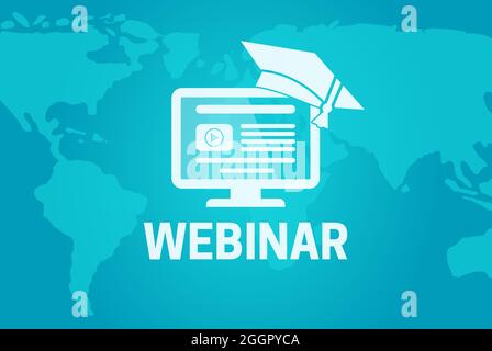 Webinar Background Illustration Banner Design Stock Vector