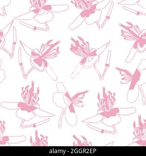 Pastel Pink Light Flower Pattern Stock Vector