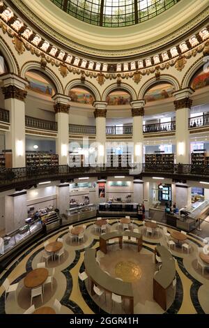 Interior view of the rotunda of Heinen's Grocery Store inside former Cleveland Trust Company Building.downtown Cleveland.Ohio.USA Stock Photo