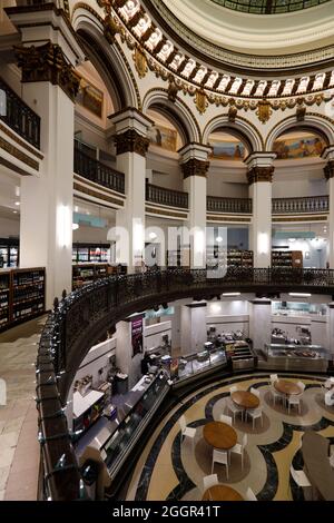 Interior view of the rotunda of Heinen's Grocery Store inside former Cleveland Trust Company Building.downtown Cleveland.Ohio.USA Stock Photo